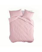Housse de couette en coton Basic rose pâle