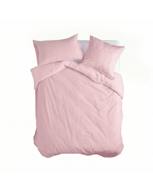 Housse de couette en coton Basic rose pâle