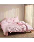 Housse de couette en coton Basic rose pâle