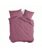 Housse de couette en coton Basic magenta