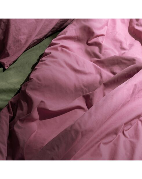Housse de couette en coton Basic magenta