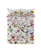 Drap en coton Birds of paradise multicolore
