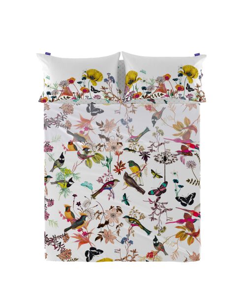 Drap en coton Birds of paradise multicolore