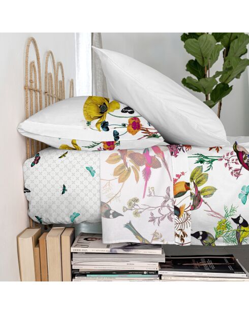 Drap en coton Birds of paradise multicolore