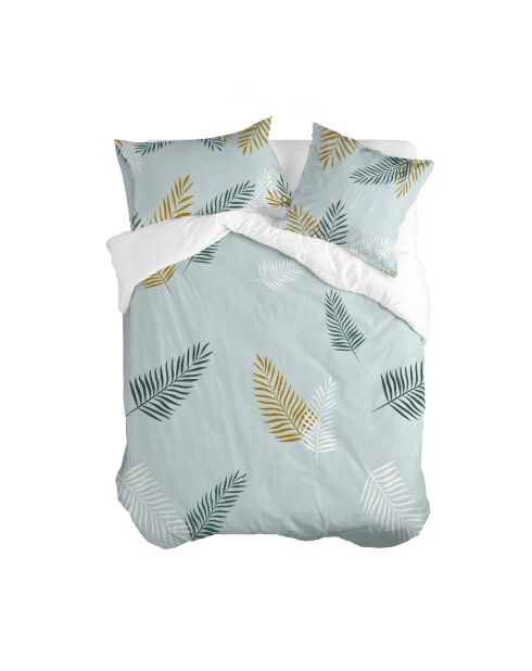 Housse de couette en coton Foliage mint multicolore