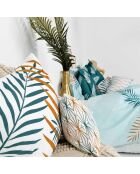 Housse de couette en coton Foliage mint multicolore