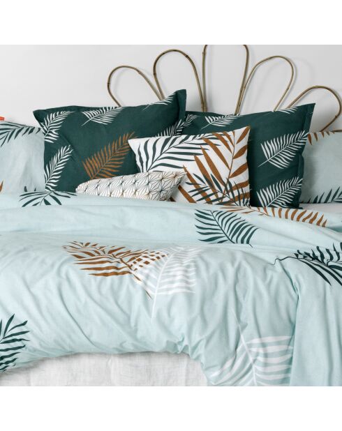Housse de couette en coton Foliage mint multicolore