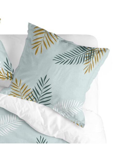 Multicolor Foliage mint katoenen kussensloop - 60x60 cm