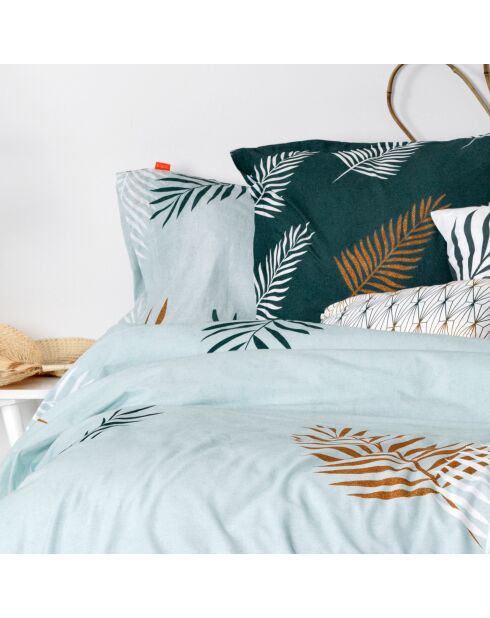 Multicolor Foliage mint katoenen kussensloop - 60x60 cm