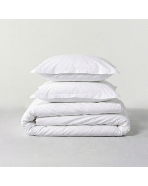 Housse de couette en coton Basic blanc