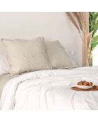 Housse de couette en coton Basic blanc