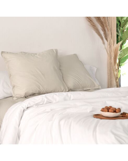 Housse de couette en coton Basic blanc