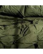 Housse de couette en coton Basic olive verte