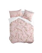 Housse de couette en coton Chinoiserie rose multicolore