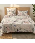 Drap en coton Delicate bouquet multicolore