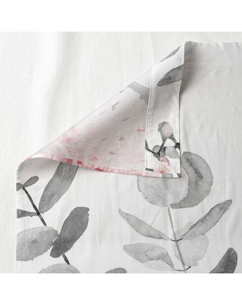 Drap en coton Delicate bouquet multicolore
