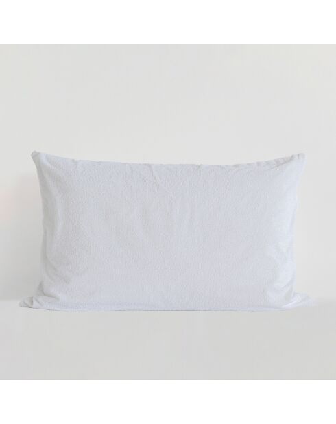 Protège-oreiller imperméable en coton Éponge blanc