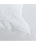 Protège-oreiller imperméable en coton Éponge blanc