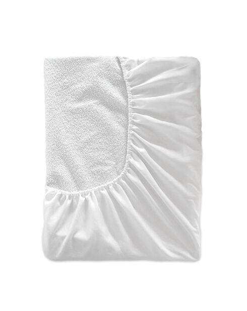 Alèse imperméable en coton éponge blanche