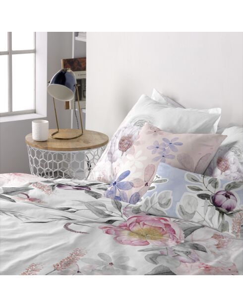 Housse de coussin en coton Delicate bouquet multicolore - 60x60 cm