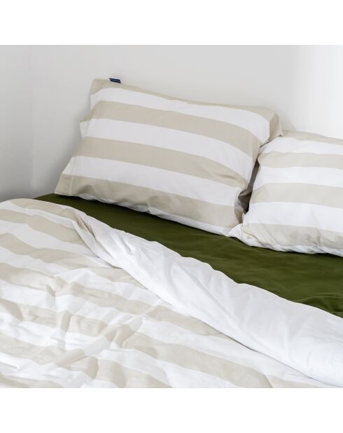 Housse de couette en coton Breton beige
