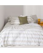 Housse de couette en coton Breton beige