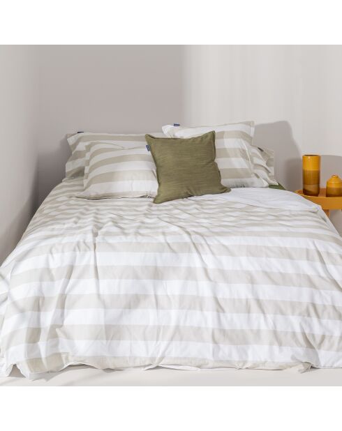 Housse de couette en coton Breton beige