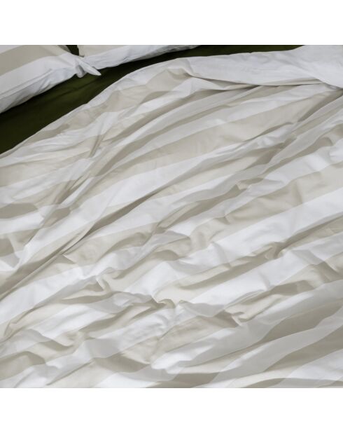Housse de couette en coton Breton beige