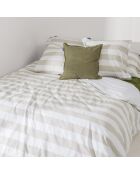 Housse de couette en coton Breton beige