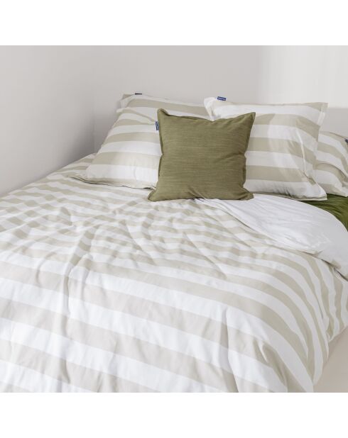 Housse de couette en coton Breton beige