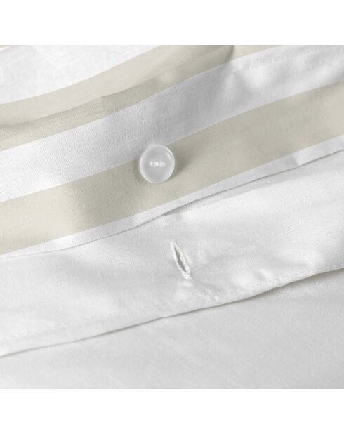 Housse de couette en coton Breton beige