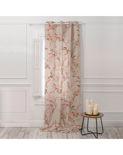 Rideau Chinoiserie multicolore - 140x280 cm