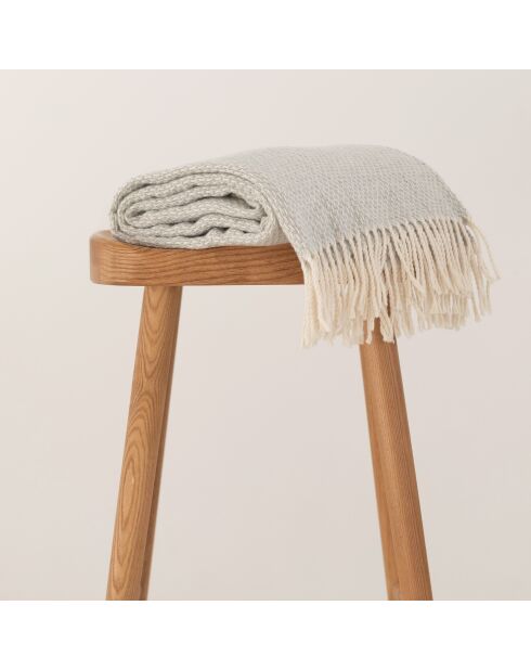 Haze grijze katoenen plaid - 130x170 cm