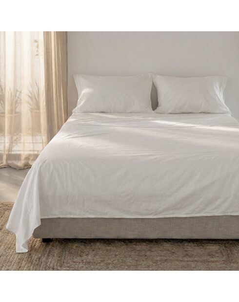 Drap en coton Basic Percale blanc