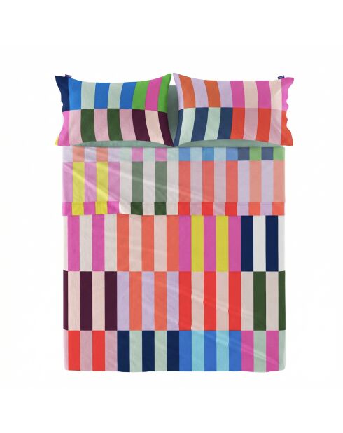 Drap en coton Color pop multicolore