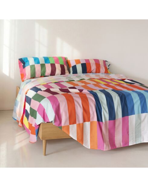 Drap en coton Color pop multicolore