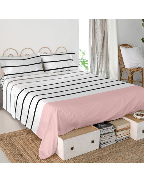 Drap en coton Blush multicolore
