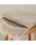 Tela escocesa Haze de algodón beige - 130x170 cm