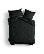Housse de couette en coton Basic noir