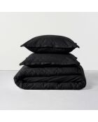 Housse de couette en coton Basic noir