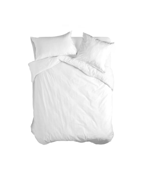 Housse de couette en coton Basic Percale blanc