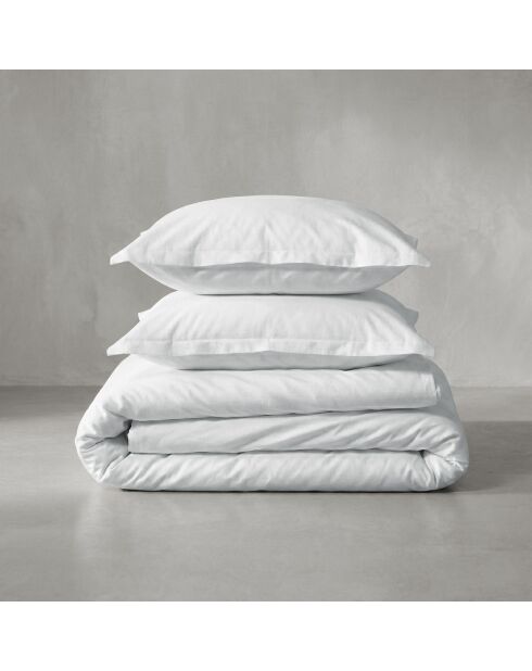 Housse de couette en coton Basic Percale blanc
