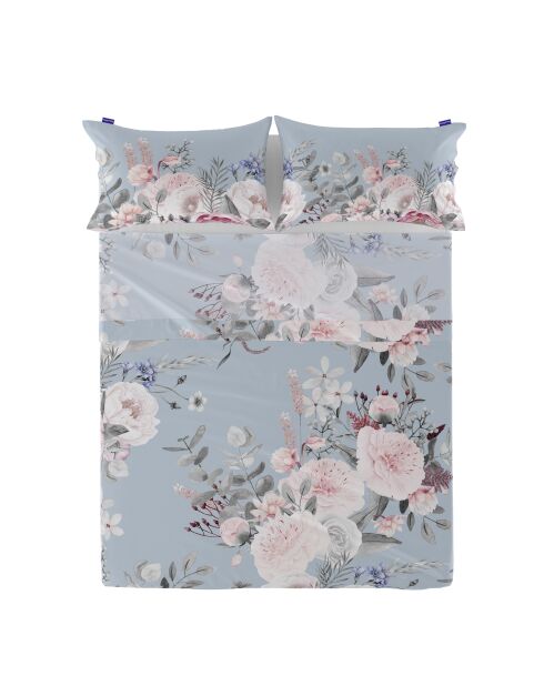 Drap en coton Soft bouquet multicolore