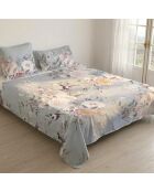 Drap en coton Soft bouquet multicolore