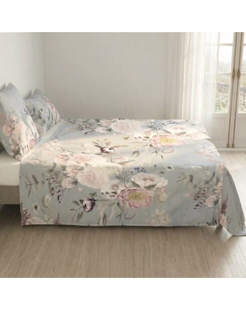 Drap en coton Soft bouquet multicolore