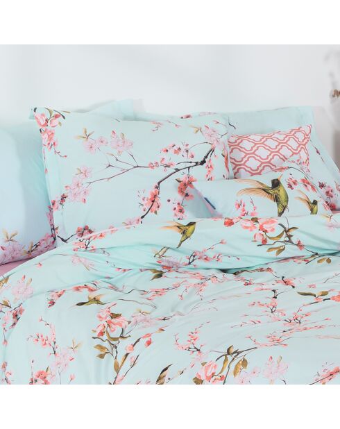 Housse de coussin en coton Chinoiserie multicolore - 60x60 cm