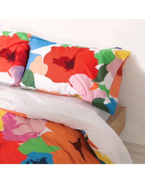2 veelkleurige Bloom play katoenen kussenslopen - 50x75 cm
