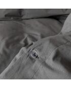 Housse de couette en coton Basic gris foncé