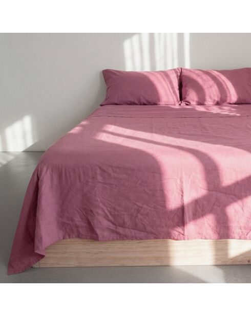 Drap en coton Basic magenta