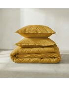 Housse de couette en coton Basic moutarde